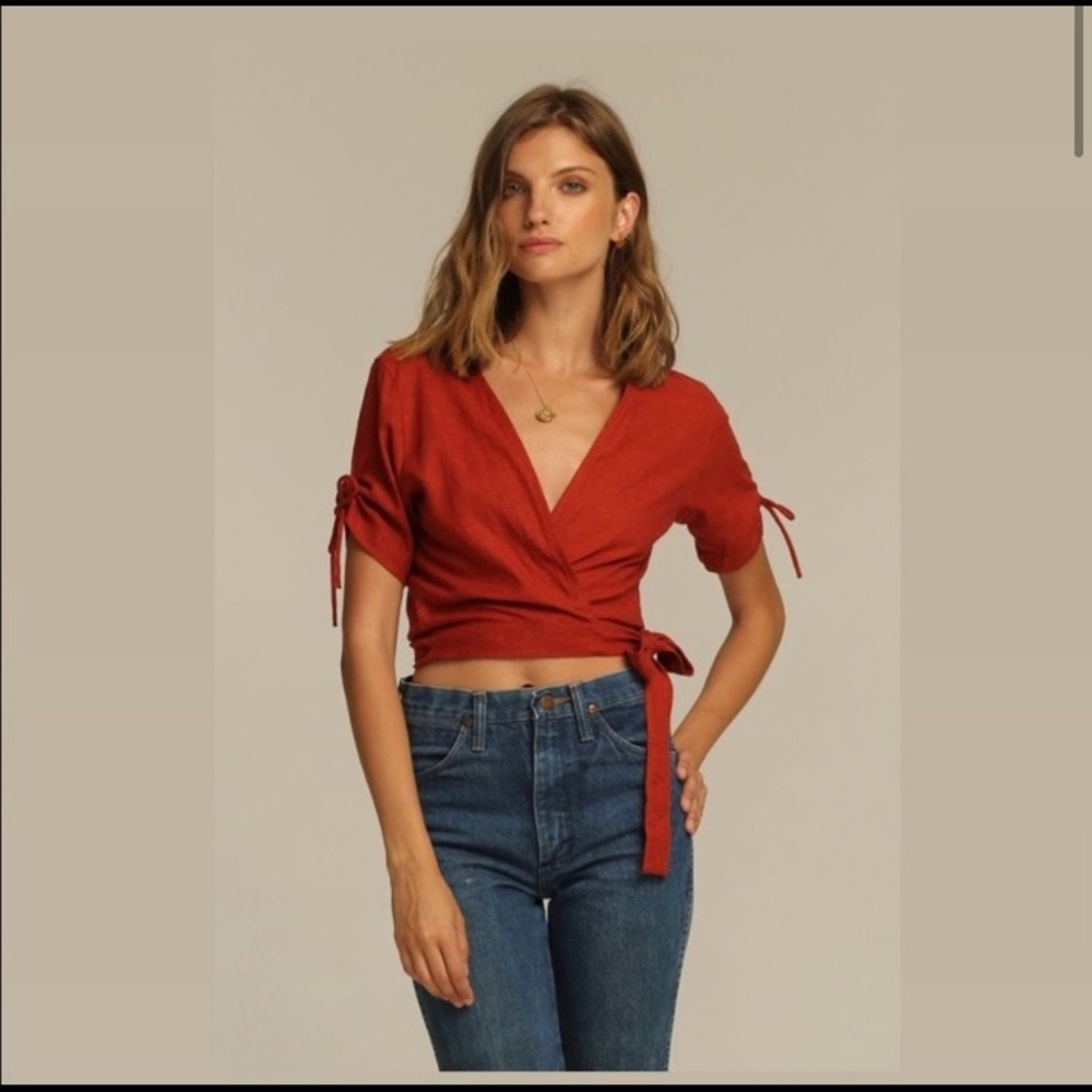Linen Wrapped Crop Top